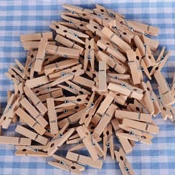 Mini Wasknijpers 100 Stuks - Houten Klemmen - Herbruikbaar - Weerbestendig - Multifunctioneel - Milieuvriendelijk — thumbnail 3