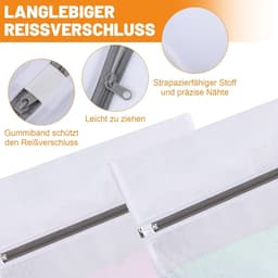4-delige Wasnet voor Wasmachine, 30 x 40 cm Waszak met Rits voor Kleding, Ondergoed en Babykleding — thumbnail 2