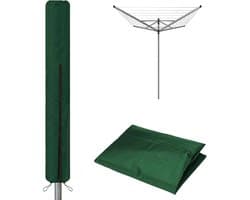 Roterende waslijnhoes van 600D Oxford-stof, waterdicht en duurzaam met ritssluiting, 165 x 16 x 16 cm, bescherming voor waslijn en kledinglijn