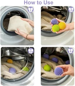 Elzusha - 12 Stuks Herbruikbare Droogballen voor Wasmachine — thumbnail 5
