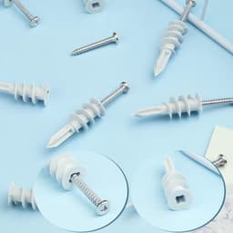 25 Sets Zelfborend Kit voor Gipsplaten en Schroeven, Kunststof Gipsplaatankerset Zware Gipsplaatankers voor Het Ophangen van Gordijnen Wandkasten Fotolijst (Totaal 50 Stuks) — thumbnail 5