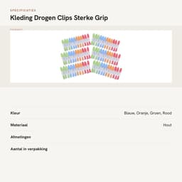 Dailygoods- Kledingpinnen 72 Stuks - Sterke Grip - Extra Groot - Antislip - Voor Binnen/Buiten - Afmetingen 8 x 4 cm - Wasknijpers — thumbnail 3