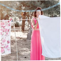1 Rol Reiswaslijn Winddichte Kleding Drooglijn Verstelbare Antislip Buitenlijn voor Camping Gemakkelijk Te Installeren Compact Draagbaar Willekeurige Kleur — thumbnail 5
