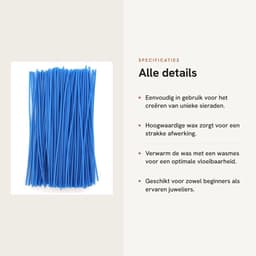 Dailygoods- Waslijn Gieten 2mm - Wasdraad - Wasvormmaterialen - Gereedschap voor Sieraden - Tandheelkundige Wasgieten - 100% Gloednieuw — thumbnail 5