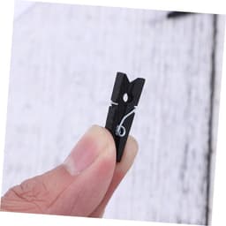 Houten Knijpers - Kleine Clips - Foto's Ophangen - Natuurlijk Hout - 200 Stuks - Zwart — thumbnail 3