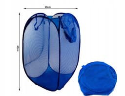 Opvouwbare Wasmand - Opbergmand 40L - Compact & Handig - Reis accessoires - Vakantie benodigdheden - Blauw — thumbnail 3