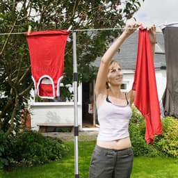 Drying Line - Clothesline Camping - Outdoor Drying - Heavy Duty Support - 10 Meter - Multicolor — thumbnail 2