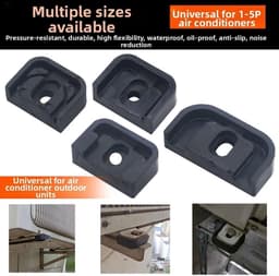 Trillingsdempers Airco - Rubberen Voeten - Geluidsreductie Buiten - Universele Pasvorm - 4 Stuks - Zwart — thumbnail 3