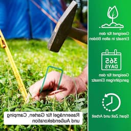 Set van 30 Grondankers, U-vormige Spijkers van 15 cm, Anti-roest Fixatie voor Tuin, Camping en Schutting — thumbnail 3