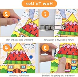 401 Stuks Mini Kleurige Patroon Clips voor Scrapbooking en Creatieve Projecten - 8 x 17mm Ronde Hoofd Clips voor School en Kantoor — thumbnail 3