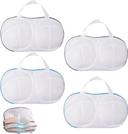 Set van 4 wasnetten voor bh's, beschermende tas voor lingerie, ideaal voor wasmachine, veilig en duurzaam — thumbnail 1