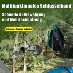 Dailygoods- Waslijn 5 Meter - Waslijn Camping - Uittrekbare Waslijn - Multifunctionele Waslijn - Accessoires voor Buitengebruik - Lichtgewicht en Waterafstotend - Drooglijn — thumbnail 4