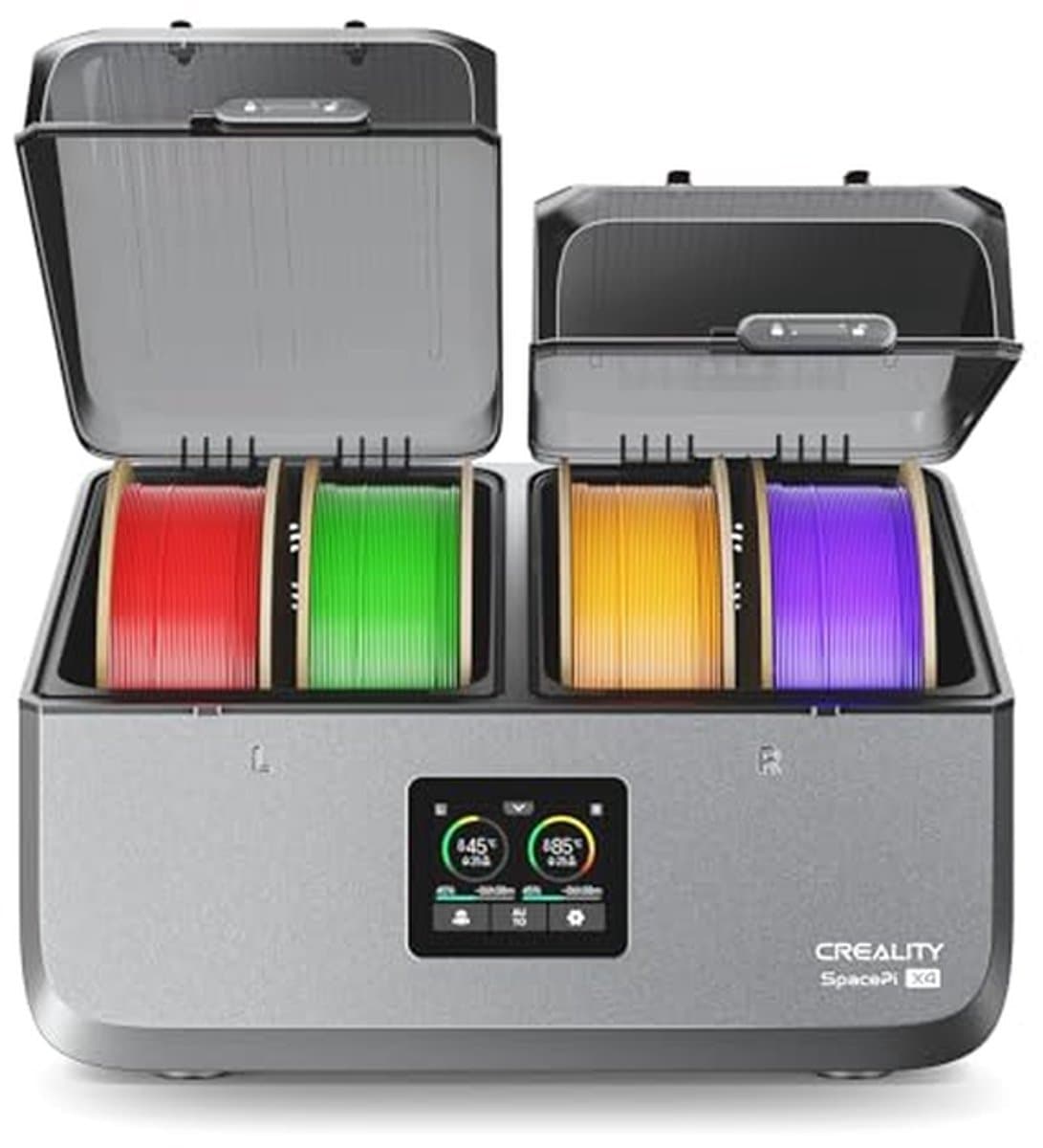 Filamentdroger voor 3D-printers met 4 Spoelen en Dubbele Verwarmingskamers — afbeelding 1
