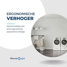 Wasmachine verhoger - Onderstel met lade - Wassen en opbergen - Ergonomisch ontwerp - 31cm hoog - Wit — thumbnail 3