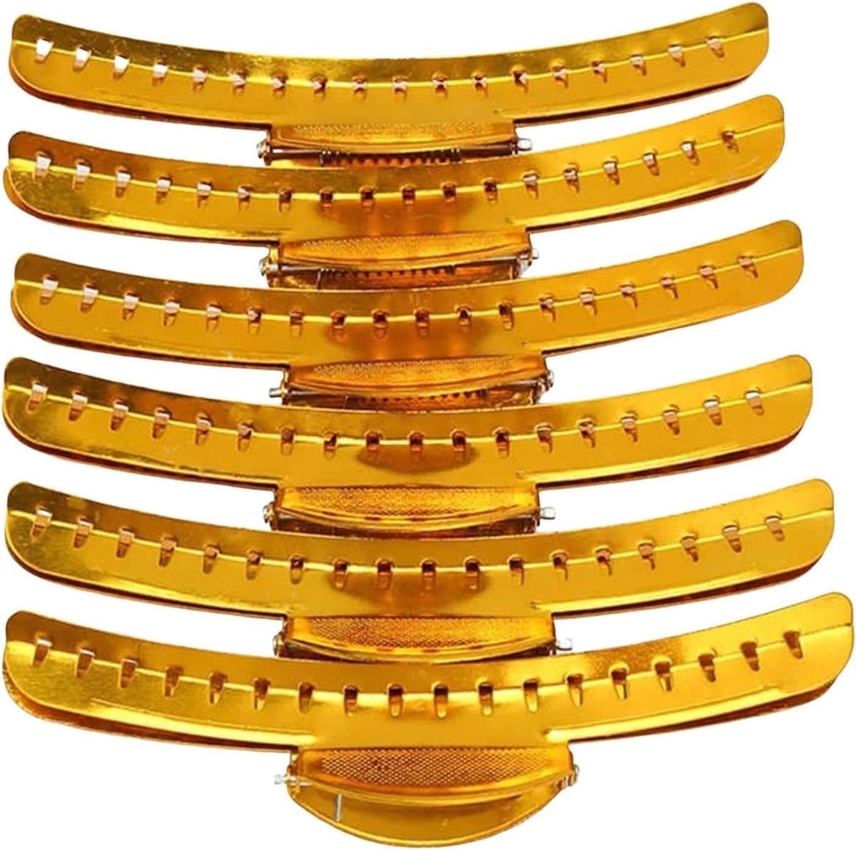 Metalen Haarspelden - Haarclips Grip - Kapsels Stylen - Aluminium Punt - 6 Stuks - Zilverkleurig — afbeelding 1
