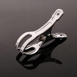 Roestvrijstalen wasknijpers - Metalen clips - Wasgoed drogen - Sterke klemming - 5 stuks - Zilver — thumbnail 3