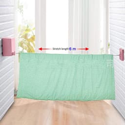 Waslijn Intrekbaar - Drooglijn Binnen Buiten - Kleding Drogen - 6 Meter Lengte - 1 Stuks - Wit — thumbnail 3