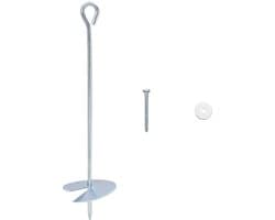 vidaXL - Aardanker - 10 - st - Ø10 - x - 40 - cm - Gegalvaniseerd - Metaal - zilver
