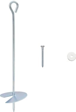 vidaXL - Aardanker - 10 - st - Ø10 - x - 40 - cm - Gegalvaniseerd - Metaal - zilver — thumbnail 1