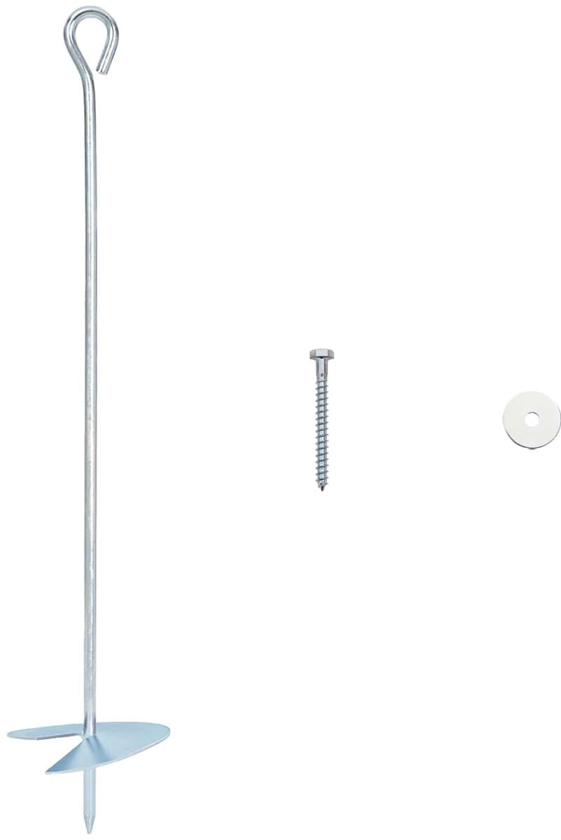 vidaXL - Aardanker - 10 - pcs - Zilverkleurig - Ø10 - x - 50 - cm — afbeelding 1
