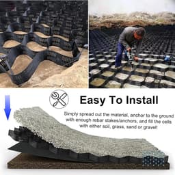 Oprit Stabilisator - Grind Stabilisatie - Parkeerplaats Aanleggen - Zware Lasten - 3x3ft — thumbnail 2