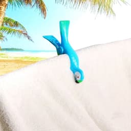 JHUBERS- Strandhanddoek Clips - 4x Papegaaienstijl - Grote Haringen - Voor Ligbedden/Ligstoelen - Max. 6,3 cm Opening - Stevig Kunststof - Handdoekclips — thumbnail 5