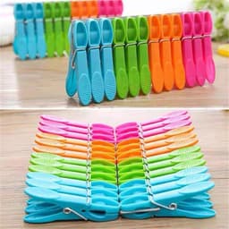 Wasknijpers - Kledingclips - Kleding Drogen - Sterke Grip - 48 Stuks - Kleurrijk — thumbnail 4