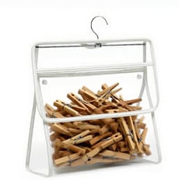 Wasknijperzak - Hangende tas - Opbergen Binnenhuis - Waterdicht en Stofdicht - 30 x 10 x 31 cm - Wit — thumbnail 1