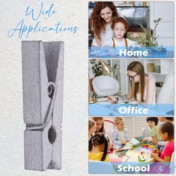 Houten Mini Haringen - Kleine Houten Knijpers - Kleding Ophangen - Duurzaam Hardhout - 3.5 cm - Natuurlijk Hout — thumbnail 3