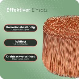 Draadsluiting voor zakken - Sluitdraad binddraad - Zakken snel sluiten - Inclusief draadapparaat - 1000 stuks 120mm - Verkoperd — thumbnail 4