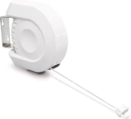 Waslijn Intrekbaar - Kledinglijn Uitschuifbaar - Wassen Buiten Drogen - Automatisch Vergrendelingsmechanisme - 12 meter - Wit — thumbnail 1