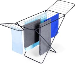 Droogrek Staand Metaal Zwart Opvouwbare 181 cm - Droogtoren - Wasrek - Washanger — thumbnail 1