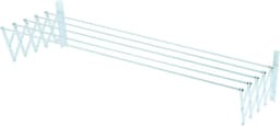 Wand gemonteerde witte kleding Airer - 150 cm Staal - 150 x 78 x 265 cm — thumbnail 1