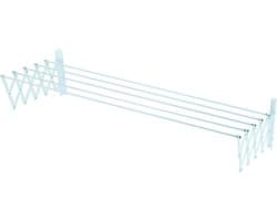 Wand gemonteerde witte kleding Airer - 150 cm Staal - 150 x 78 x 265 cm