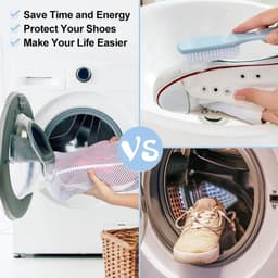 Waszak voor Schoenen - 2-Pack Honingraat Waszakken met Rits - Anti-Vervorming Wasnet voor Sportschoenen,Sokken, BH's en Speelgoed - Herbruikbare - 35 x 20 cm — thumbnail 4