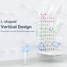 Multifunctioneel Droogrek voor Babyflessen - Afneembare Flessendrogerhouder met 12 Haken en Lade — thumbnail 3