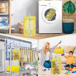 Schoenenwaszakken, 2 Stuks, Herbruikbare Waszakken voor Wasmachine met Ritssluiting, Grijs - Beschermt Schoenen Tijdens Het Wassen — thumbnail 3