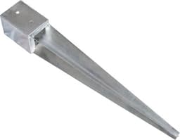 vidaXL - Grondpinnen - 2 - st - 10x10x76 - cm - gegalvaniseerd - staal - zilverkleurig — thumbnail 2
