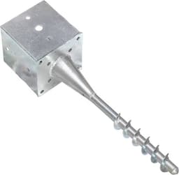 vidaXL - Grondpinnen - 6 - st - 14x14x58 - cm - gegalvaniseerd - staal - zilverkleurig — thumbnail 5