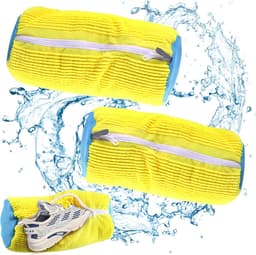 Schoenwaszak voor Machine - 2 Stuks Herbruikbare Waszakken met 360° Reinigingsfleece voor Sneakers en Diverse Schoenen — thumbnail 1