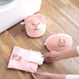 Herbruikbare Waszak voor Wasmachine - Set van 6 (2x BH, 2x Lingerie, 2x Sokken) - Roze — thumbnail 4