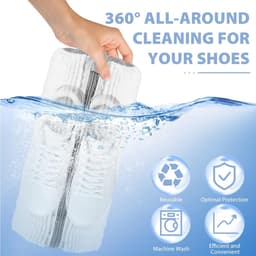Schoenenwaszak - Herbruikbaar Wasnet Voor Schoenen/Sneakers - 1 stuk - wit — thumbnail 5