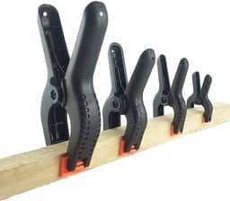 16-delige Veren Klemmen Set - 3 Inch Nylon Veerklemmen voor Achtergrond, Houtbewerking en DIY — thumbnail 2