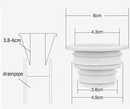 Universele Afvoerslang Wasmachine met Slangklem en Anti-Geur Stop – 1,5 Meter Verlenglengte — thumbnail 3