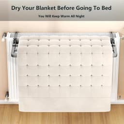 Wasrek radiator - Droogrek kleding - Snel drogen - Verstelbare hangers - 25 cm breed - Zwart — thumbnail 4
