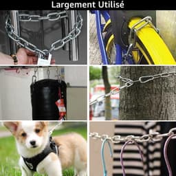Roestvrij stalen ketting 6 meter - 304 - robuust voor hekken, honden uitlaten, drogen van wasgoed — thumbnail 3