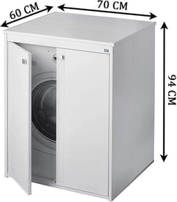 Wasmachine Ombouw - Opbouwmeubel - Kast Wasdroger - Meubel - Ruimtebesparend — thumbnail 2