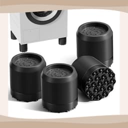 Vibratiedemper Voetkussens, Verpakking van 4, 6,3 cm, Anti-Slip Rubber Voetkussens voor Wasmachines en Drogers — thumbnail 1