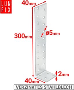 Betonanker 300 mm x 40 mm - Vlakstalen Anker voor Houtconstructies — thumbnail 4
