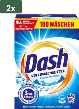 Dash Alpenfris Universeel Waspoeder - XXL Pack - 2 x 5 kg - 200 Wasbeurten - Reinigt tot diep in de vezels - Verwijdert vlekken in 1 wasbeurt - Heerlijk frisse geur — thumbnail 2